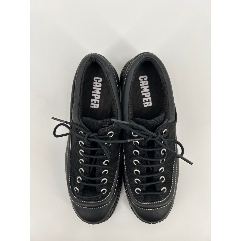 Camper Pix Black Leather Ortholite Lace Up Shoes Sneakers Womens size 39 - Picture 6 of 8